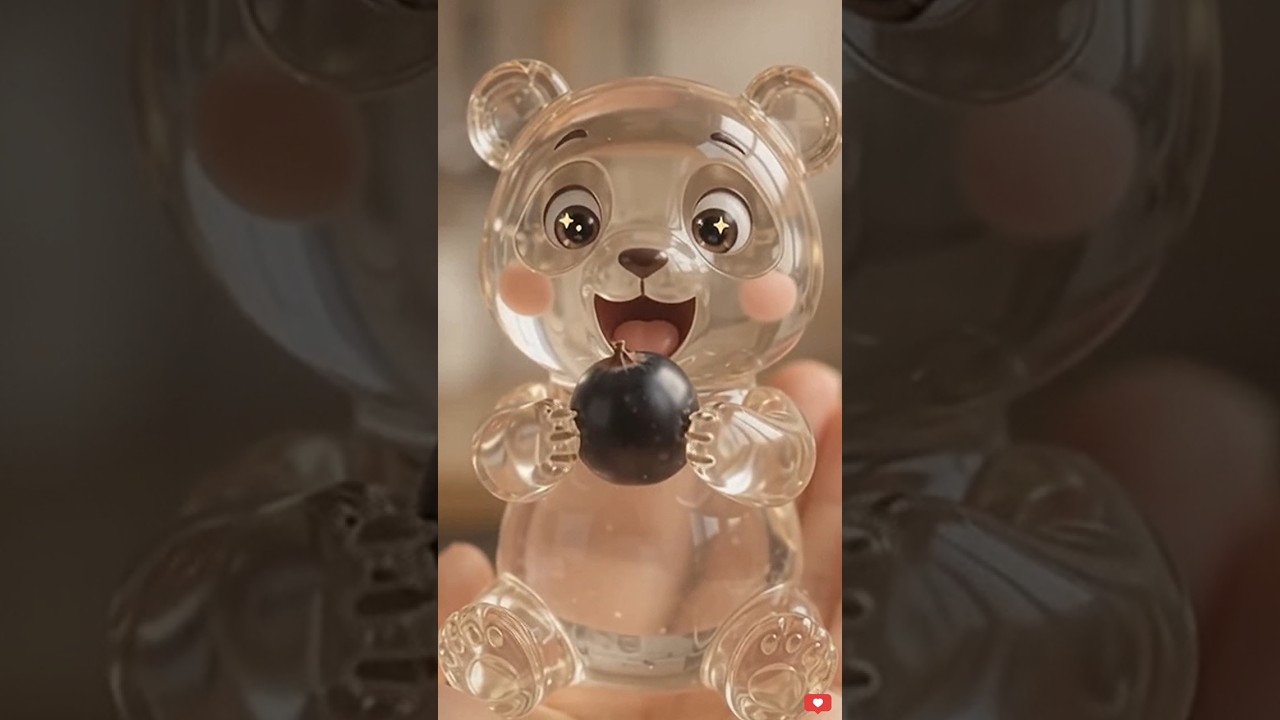 Transparent Puppy Eating Plum ASMR