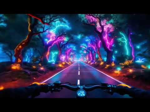 🌌 Celestial Ride | Psychedelic Bicycle Journey Through the Infinite Dream