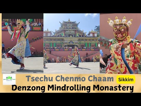 Chechu Chenmo Chaam/ mask Dance.  Denzong Mindrolling Monastery.Upper Tumlong. North Sikkim.