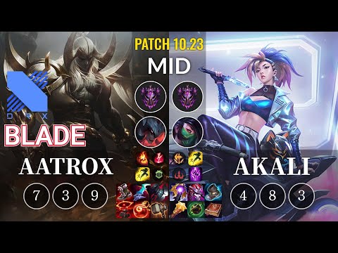 DRX Blade Aatrox vs Akali Mid - KR Patch 10.23