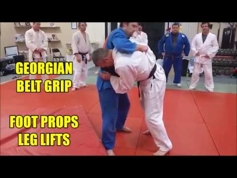 GEORGIAN BELT GRIP FOOT SWEEPS LEG LIFT THROWS