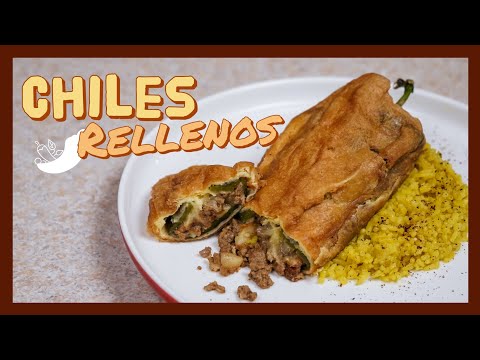 Chiles stuffed with ground beef