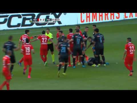 Tremenda patada de Rodríguez. Independiente 0 - Racing 2. Ida. Liguilla Pre-Libertadores 2015. FPT.