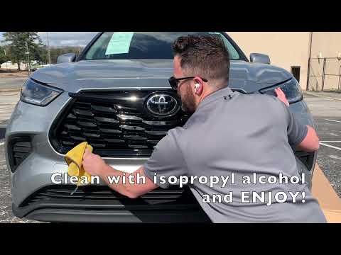 Patented Snap On Gloss Black Grill for 2020-2024 Toyota Highlander ABS6518BLK Install Video