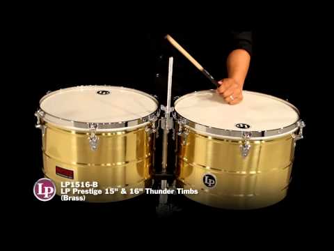 Latin Percussion LP LP1516-BZ 15“ and 16” Prestige Thunder Timbales - Bronze, LP1516-BZ image 2