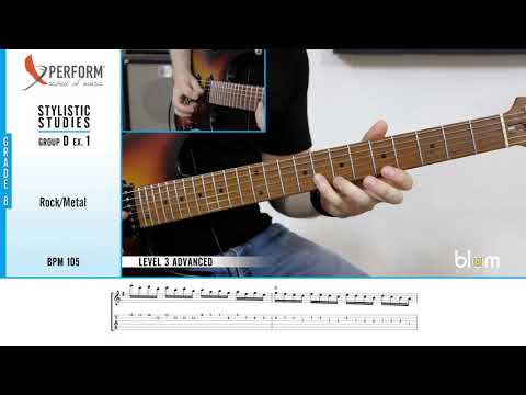 Guitar technical exercises - Level 3 - Grade 8 - Stylistic study 1 Chitarra (RSL Awards, Rockschool)