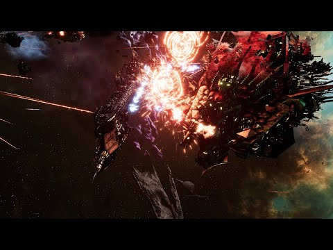 Hrafnkel vs Orks - Veritatem Imperialis Mod - Massive Battle - Battlefleet Gothic Armada 2