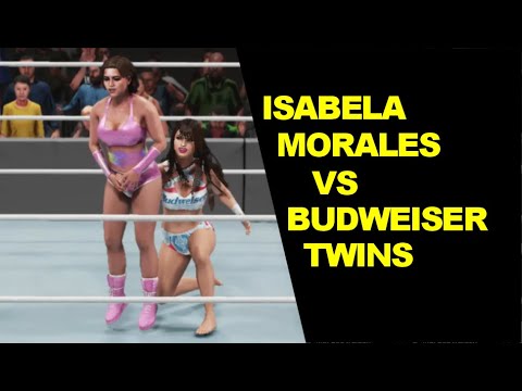 WWE 2K19 Isabela Morales vs Budweiser Twins - 2 on 1 Knockout Match