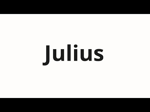 How to pronounce Julius