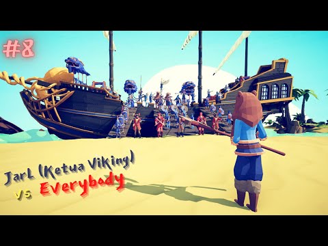 [JARL VS EVERYBODY] COBAIN KEKUATAN KETUA VIKING LAWAN SEMUANYA - Totally Accurate Battle Simulator