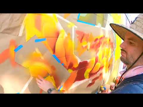 SKIP | "BONSAI KITTY" Mural | Sam Flax Wall Project 2022