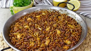 Fideuá de marisco con sepia y langostinos 🦑🦐 | Receta especial 10º aniversario 🥳