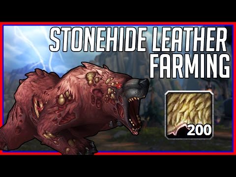 WoW Skinning Guide | Stonehide Leather Farming | 700-1000/hr