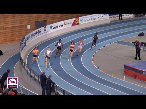 Val de Reuil 2018 : Finale 200 m Juniors F (Marine Mignon en 23''82)
