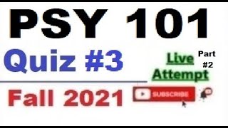Download the video "PSY101 quiz 3 live attempte with correct answers Fall 2021 Solved quiz Part 2"