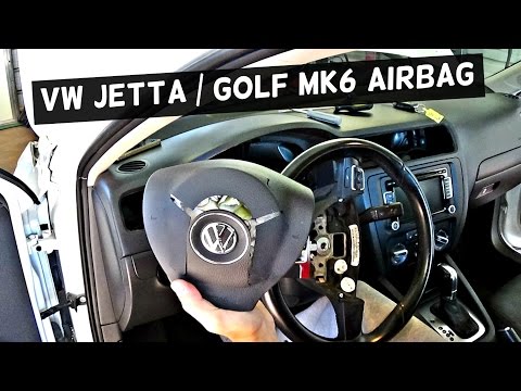 VW JETTA MK6 DRIVER AIRBAG REMOVAL REPLACEMENT | VW GOLF MK6