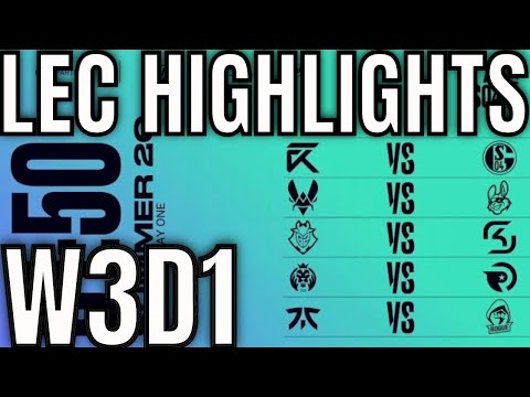 LEC Highlights ALL GAMES Week 3 Day 1 Summer 2020 League of Legends EULEC