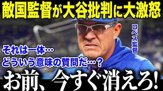 【大谷翔平】大谷を小馬鹿にした記者にWBC優勝ベネズエラ監督が激怒「お前…舐めてるのか？」敵監督が大谷を擁護する"異常な光景"に全米メディア騒然【海外の反応/MLB/メジャー/野球】