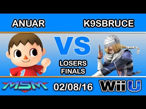 MSM 36 - K9sBruce (Sheik) Vs. Anuar (Wario) Losers Finals - Smash Wii U