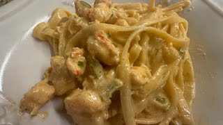 Crawfish and Shrimp Fettuccine ￼