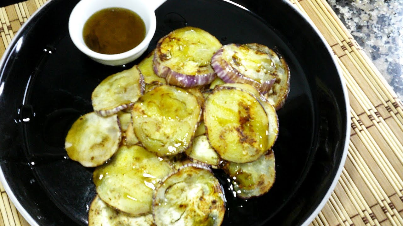 Berenjenas la plancha con miel