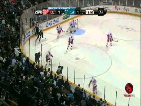 Ben Ferriero OT winning goal in the 2011 NHL Playoffs San Jose Sharks vs Detroit Redwings