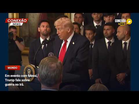 Vídeo: Em evento com Messi, Trump fala sobre guerra no Irã.