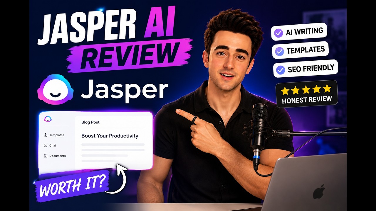 Jasper AI Review: Comprehensive &amp; Honest Guide for a Beginner video thumbnail