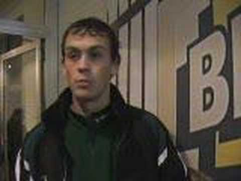 Praatje met Tom De Sutter na bekerwedstrijd op KV Mechelen