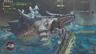 ショート動画【エンジョイ勢モンハンワイルズ】ガンスでラギアと鍔迫り合いが最高に気持ちいいフィニッシュに。