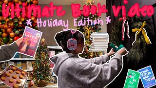 ULTIMATE BOOK VIDEO *christmas edition*  book shopping + haul, reading & decorating | bookmas day 3