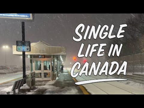 Living Alone in Canada 🇨🇦 |  Cozy to Chaos in Toronto| Blizzard Commute, Quiet City & Slow Living