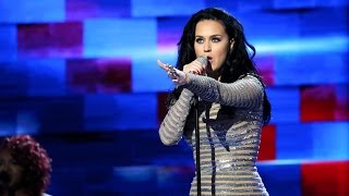 Katy Perry sings "Rise" and "Roar" at the 2016 Democratic National Convention