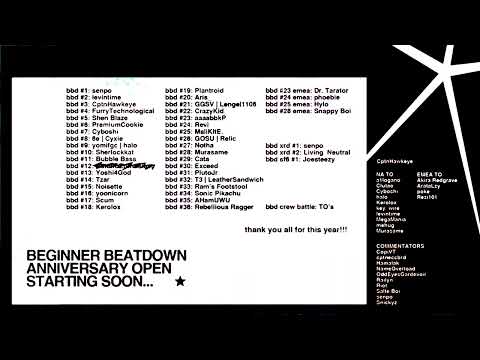 Beginner Beatdown Annieversary Event: Open Bracket!
