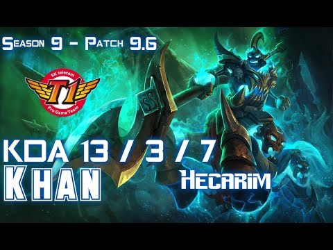 SKT Khan HECARIM vs IRELIA Top - Patch 9.6 KR Ranked
