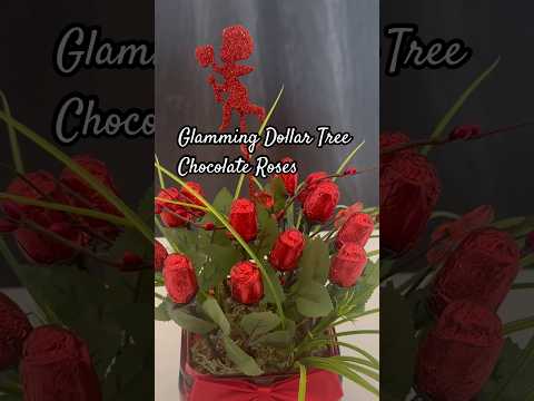 DollarTree Chocolate Rose Gift Idea #valentinesday #valentinesdaygift #dollartree #chocolate #roses