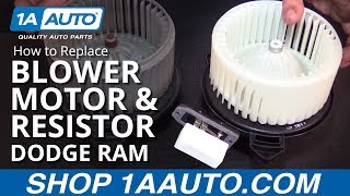 How to Replace Blower Motor and Resistor 02-08 Dodge Ram 1500