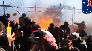 รถลุกไหม้ระหว่างการแข่งขัน Burnout