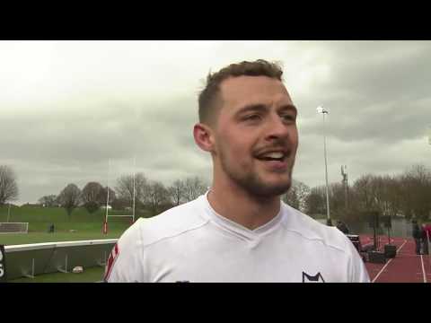 Greg Worthington speaks to Adam after the Skolars match