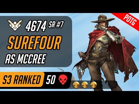 Surefour as McCree & Genji in Gibraltar [Season 3 - Grand Master - 50 eliminations - Top 500-Rank 7]