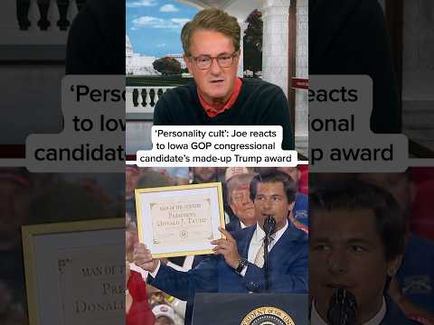 ‘Personality cult’: Joe reacts to Iowa GOP congressional candidate’s made-up Trump award