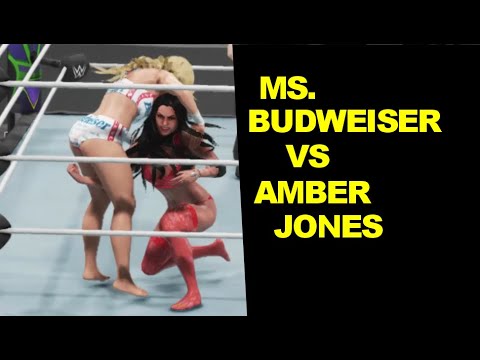 WWE 2K19 Amber Jones vs Ms. Budweiser w/Ms. Budweiser - Iron Finisher