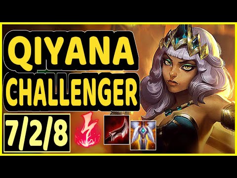 SKT T1 FAKER (QIYANA)  vs ZOE - 7/2/8 KDA MID CHALLENGER GAMEPLAY - KR