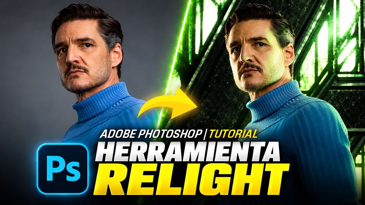 🔥 Domina la NUEVA Herramienta de Photoshop 🔥 RELIGHT | Paso A Paso