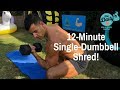 🔥12-MINUTE SINGLE-DUMBBELL SHRED! | BJ Gaddour Men's Health Dumbbell Workout