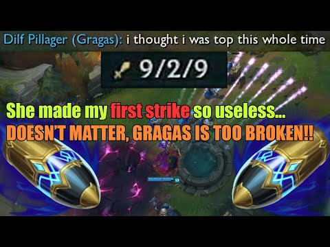 Mid AP Gragas vs Syndra - Thought I was Top.. DOESN'T MATTER, I WIN LANE ANYWAYS