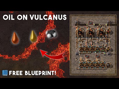 Easy oil on Vulcanus! [FREE BLUEPRINT] | Factorio Space Age