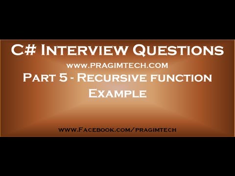 Part 5 Recursive function c example