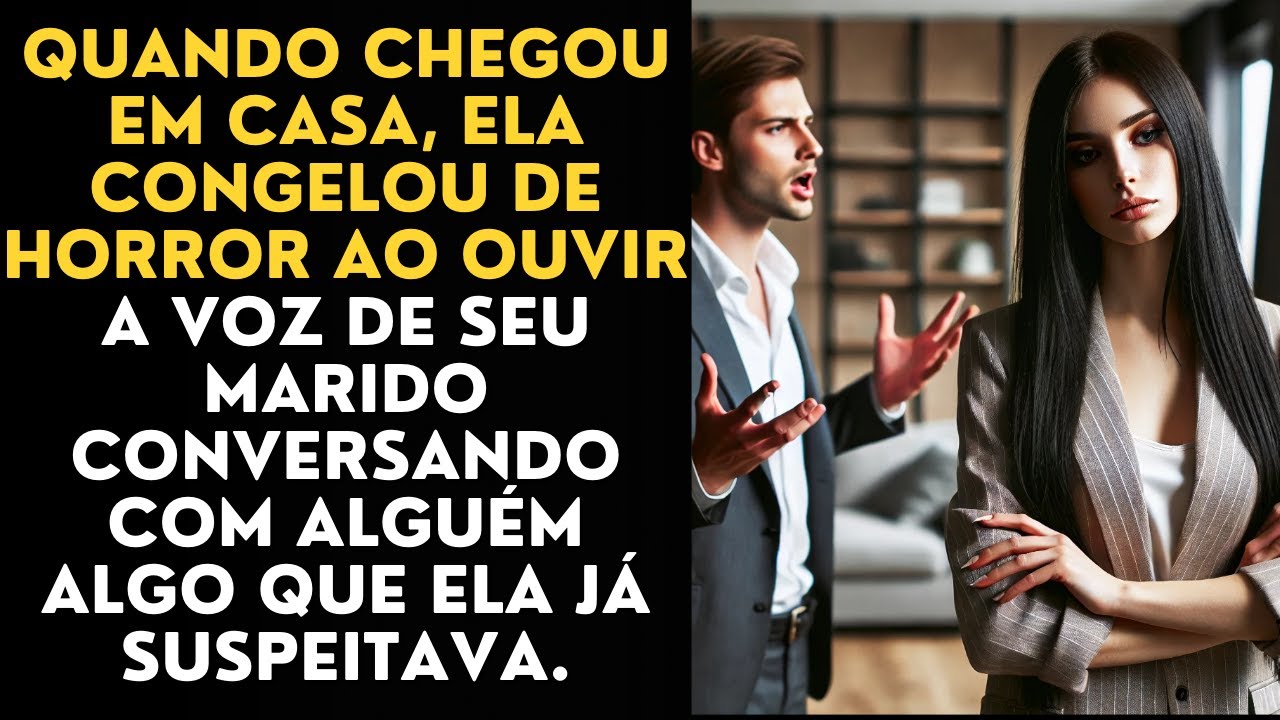 Quando chegou em casa, ela congelou de horror ao ouvir a voz de seu marido conversando com...
