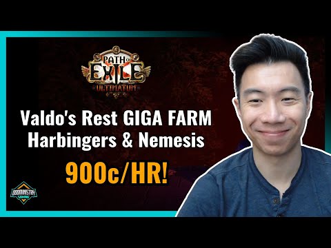 [PoE 3.14] I Made 900c/hr Farming Harbingers & Nemesis in Valdo's Rest! Setup and Results Here!